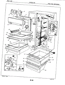 03 - Fresh Food Compartment parts for Magic Chef Refrigerator CRC22EA-3AW / 5M79B from AppliancePartsPros.com