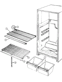 06 - Shelves & Accessories parts for Magic Chef Refrigerator RB171PLW / DG22C from AppliancePartsPros.com