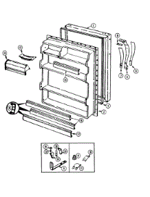 04 - Fresh Food Door parts for Magic Chef Refrigerator RB171PLW / DG22C from AppliancePartsPros.com