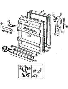 Fresh Food Door parts for Magic Chef Refrigerator RB170PA / DG25A from AppliancePartsPros.com