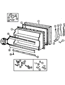 Freezer Door parts for Magic Chef Refrigerator RB170PA / DG25A from AppliancePartsPros.com