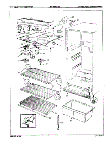 03 - Fresh Food Compartment parts for Magic Chef Refrigerator RB15HA-1A / 8C50A from AppliancePartsPros.com