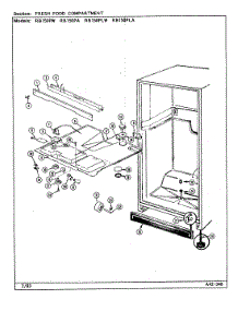 03 - Fresh Food Compartment parts for Magic Chef Refrigerator RB150PA / DG05A from AppliancePartsPros.com