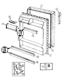 04 - Fresh Food Door parts for Magic Chef Refrigerator RB150PA from AppliancePartsPros.com