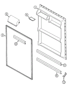 05 - Fresh Food Inner Door parts for Magic Chef Refrigerator RB151AM from AppliancePartsPros.com