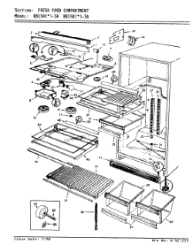 03 - Fresh Food Compartment parts for Magic Chef Refrigerator RB15KA-3A / AG19A from AppliancePartsPros.com
