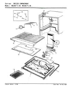 02 - Freezer Compartment parts for Magic Chef Refrigerator RB15KA-3A / AG19A from AppliancePartsPros.com