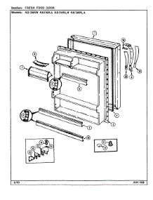 04 - Fresh Food Door parts for Magic Chef Refrigerator RB150RLA / DG18A from AppliancePartsPros.com