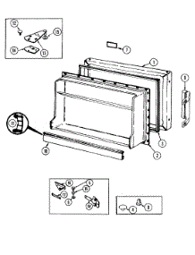 02 - Freezer Door parts for Magic Chef Refrigerator RB150PLW / DG07B from AppliancePartsPros.com