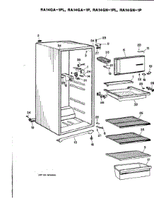 02 - Shelves & Accessories parts for Magic Chef Refrigerator RA14GA-1P from AppliancePartsPros.com
