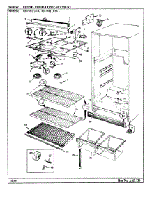03 - Fresh Food Compartment parts for Magic Chef Refrigerator RB15KA-1A / BG01C from AppliancePartsPros.com