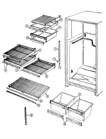 06 - Shelves & Accessories parts for Magic Chef Refrigerator RB172PA / DG33C from AppliancePartsPros.com