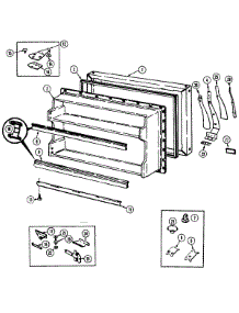 02 - Freezer Door parts for Magic Chef Refrigerator RB172PA / DG33C from AppliancePartsPros.com