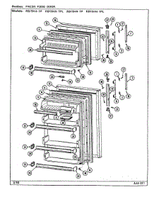 02 - Fresh Food Door parts for Magic Chef Refrigerator RB15HA-1P from AppliancePartsPros.com