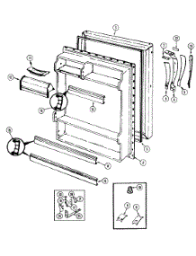 04 - Fresh Food Door parts for Magic Chef Refrigerator RB151PA / DG03A from AppliancePartsPros.com