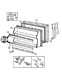 02 - Freezer Door parts for Magic Chef Refrigerator RB171PW / DG21C from AppliancePartsPros.com