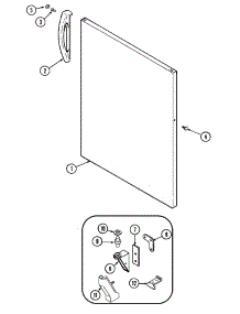 06 - Fresh Food Outer Door parts for Magic Chef Refrigerator RB171AV from AppliancePartsPros.com