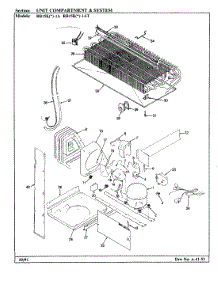 04 - Unit Compartment & System parts for Magic Chef Refrigerator RB15KA-1AT / BL01A from AppliancePartsPros.com