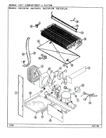04 - Unit Compartment & System parts for Magic Chef Refrigerator RB172PLFW / DG37A from AppliancePartsPros.com