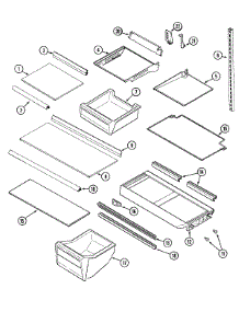 09 - Shelves & Accessories parts for Magic Chef Refrigerator CTB2124ARW from AppliancePartsPros.com
