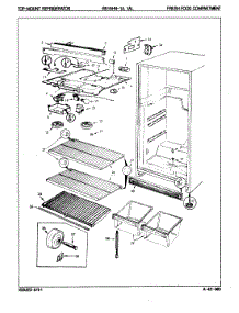 03 - Fresh Food Compartment parts for Magic Chef Refrigerator RB15HA-1A / 9B41A from AppliancePartsPros.com