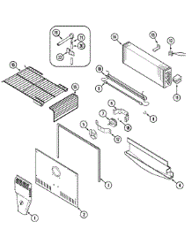 03 - Freezer Compartment parts for Magic Chef Refrigerator CTF1924ARW from AppliancePartsPros.com