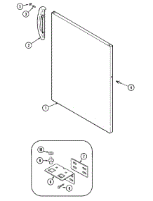 07 - Fresh Food Outer Door parts for Magic Chef Refrigerator CTM1522ARW from AppliancePartsPros.com