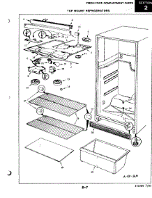 03 - Fresh Food Compartment parts for Magic Chef Refrigerator RB15CA-2AL / 4D57A from AppliancePartsPros.com