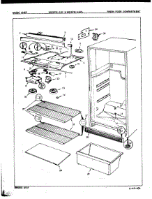 03 - Fresh Food Compartment parts for Magic Chef Refrigerator RB15FA2AF / 7C34A from AppliancePartsPros.com