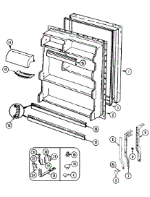 04 - Fresh Food Door parts for Magic Chef Refrigerator RB171TFV from AppliancePartsPros.com