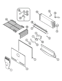 03 - Freezer Compartment parts for Magic Chef Refrigerator CTF2124ARA from AppliancePartsPros.com