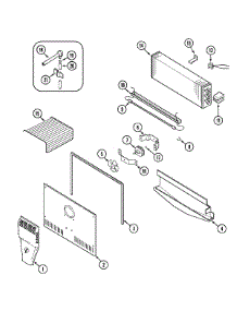 02 - Freezer Compartment parts for Magic Chef Refrigerator CTF1521ARW from AppliancePartsPros.com