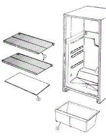 04 - Shelves & Accessories parts for Magic Chef Refrigerator RB150TV from AppliancePartsPros.com