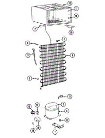 03 - Unit Compartment & System parts for Magic Chef Refrigerator RA141PW from AppliancePartsPros.com