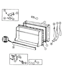02 - Freezer Door parts for Magic Chef Refrigerator RB150RA from AppliancePartsPros.com