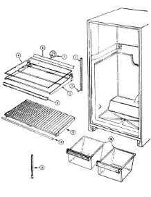 05 - Shelves & Accessories parts for Magic Chef Refrigerator RB153PV / DD01A from AppliancePartsPros.com