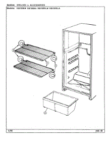 02 - Shelves & Accessories parts for Magic Chef Refrigerator RB150RLW / DG17A from AppliancePartsPros.com