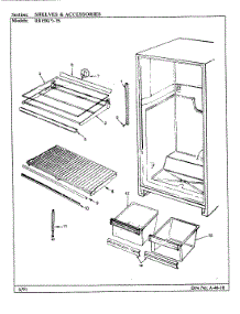 03 - Shelves & Accessories parts for Magic Chef Refrigerator RB15KN-3S / BF20A from AppliancePartsPros.com
