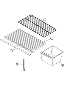 08 - Shelves & Accessories parts for Magic Chef Refrigerator RB151TLA from AppliancePartsPros.com