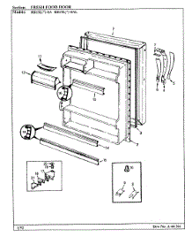 04 - Fresh Food Door parts for Magic Chef Refrigerator RB15LA-0A / BG06E from AppliancePartsPros.com