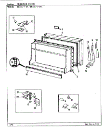 02 - Freezer Door parts for Magic Chef Refrigerator RB15LA-0A / BG06E from AppliancePartsPros.com