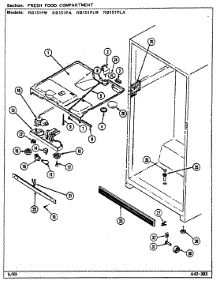 02 - Fresh Food Compartment parts for Magic Chef Refrigerator RB151PW / DG01C from AppliancePartsPros.com