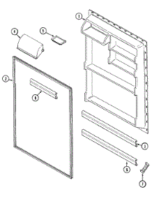 05 - Fresh Food Inner Door parts for Magic Chef Refrigerator RB151TLA from AppliancePartsPros.com