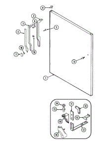06 - Fresh Food Outer Door parts for Magic Chef Refrigerator RB151TLV from AppliancePartsPros.com