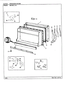 02 - Freezer Door parts for Magic Chef Refrigerator RB15KA-3S / BF20A from AppliancePartsPros.com
