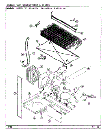 07 - Unit Compartment & System parts for Magic Chef Refrigerator RB151PFA / DG13A from AppliancePartsPros.com