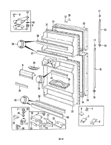 02 - Fresh Food & Freezer Door parts for Magic Chef Refrigerator E15Y-2RNTP / 5C50B from AppliancePartsPros.com