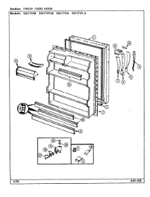 04 - Fresh Food Door parts for Magic Chef Refrigerator RB171PA / DG23A from AppliancePartsPros.com
