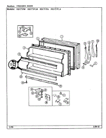 02 - Freezer Door parts for Magic Chef Refrigerator RB171PA / DG23A from AppliancePartsPros.com