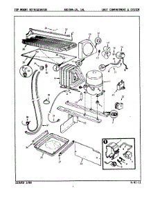 05 - Unit Compartment & System parts for Magic Chef Refrigerator RB15HA1AF / 8C44A from AppliancePartsPros.com